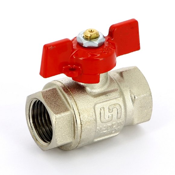 Кран шаровой ВВ 1/2" UNI-FITT полнопроходной бабочка
