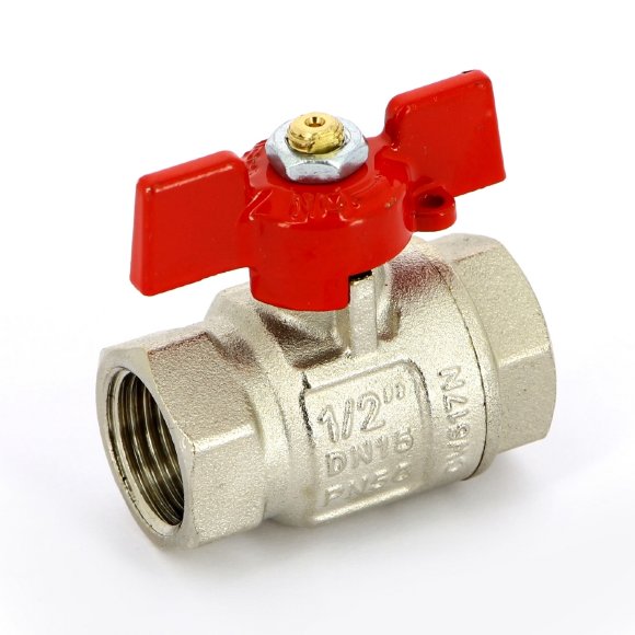 Кран шаровой ВВ 1/2" UNI-FITT полнопроходной бабочка