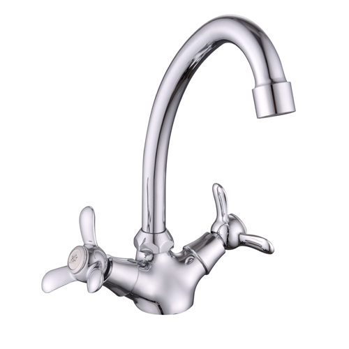 Смеситель Lucky Tap елочка 1/2", кер., излив 20см, шпилька KDM-2007AS-01-62 Смеситель Lucky Tap елочка 1/2", кер., излив 20см, шпилька KDM-2007AS-01-62