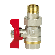 Кран шаровый американка 3/4" бабочка (красная) JIF 360 NB (10/80) Кран шаровый американка 3/4" бабочка (красная) JIF 360 NB (10/80)