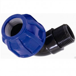 Отвод ПНД разъемный d20х1/2" нар. резьба (1/200) Z Отвод ПНД разъемный d20х1/2" нар. резьба (1/200) Z