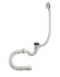 ОРИО сифон для ванны 1 1/2 х 40, "S"-тип, "клик-клак", с переливом ( перелив и слив-металлические ) 