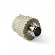 PP-R Муфта комбинированная НР Серая 25-3/4 PRO AQUA PP-R Муфта комбинированная НР Серая 25-3/4 PRO AQUA