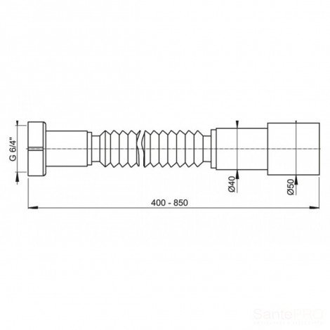 Гофра 1 1/2-40/50  A77  Alca Plast