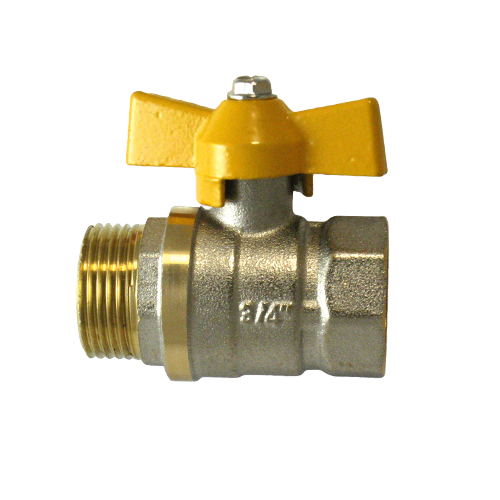 Кран шаровый для газа 3/4" в/н бабочка (1/12)