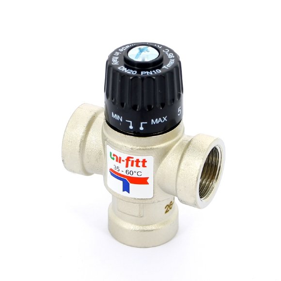 Клапан В термосмесительный 35-60?С UNI-FITT 3/4" боковое смешение