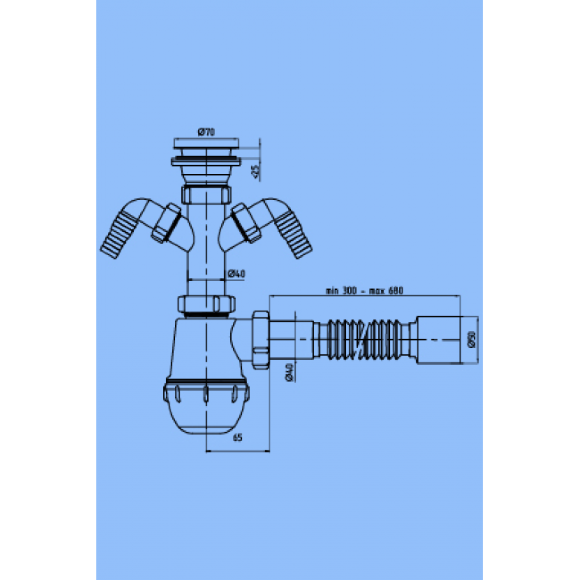 А 11 10 Сифон Ани Грот 1 1/2" 40 Z А 11 10 Сифон Ани Грот 1 1/2" 40 Z