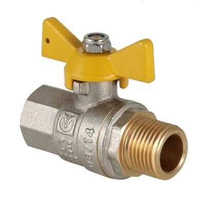 Кран шаровой газовый VALGAS рукоятка бабочка 1/2 вн-нар VALTEC