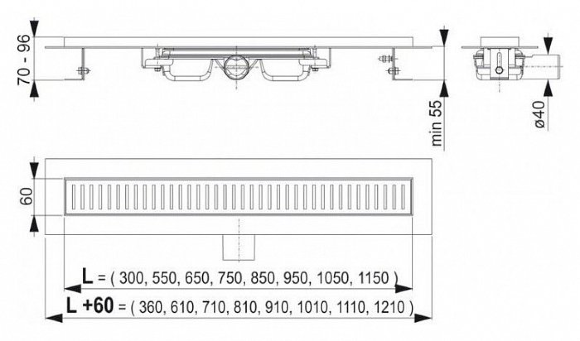 Желоб Alca Plast APZ 101- 750 Желоб Alca Plast APZ 101- 750
