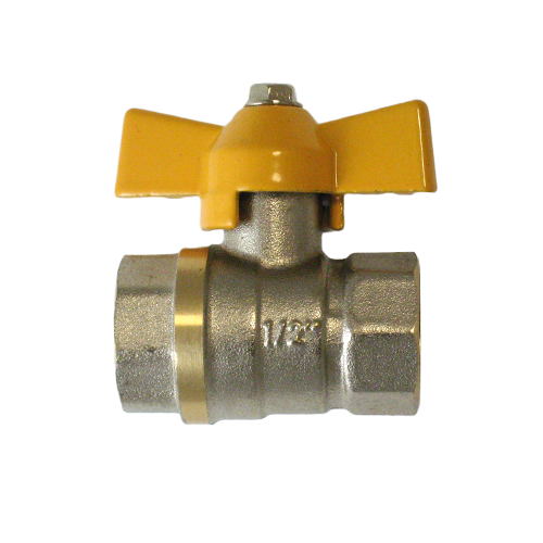 Кран шаровый для газа 1/2" в/в бабочка (1/12) Кран шаровый для газа 1/2" в/в бабочка (1/12)