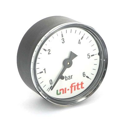 Манометр аксиальный 1/4" UNI-FITT 10 бар 50 мм Манометр аксиальный 1/4" UNI-FITT 10 бар 50 мм