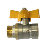Кран шаровый для газа 1/2" в/н бабочка (1/12)