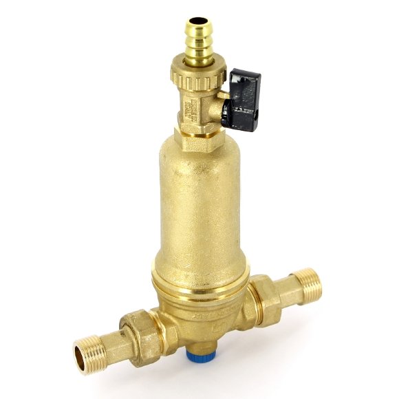 Фильтр промывной Uni-Fitt ВН 1/2" х 3/4" с редукц. соед. и сливным шаровым краном Фильтр промывной Uni-Fitt ВН 1/2" х 3/4" с редукц. соед. и сливным шаровым краном
