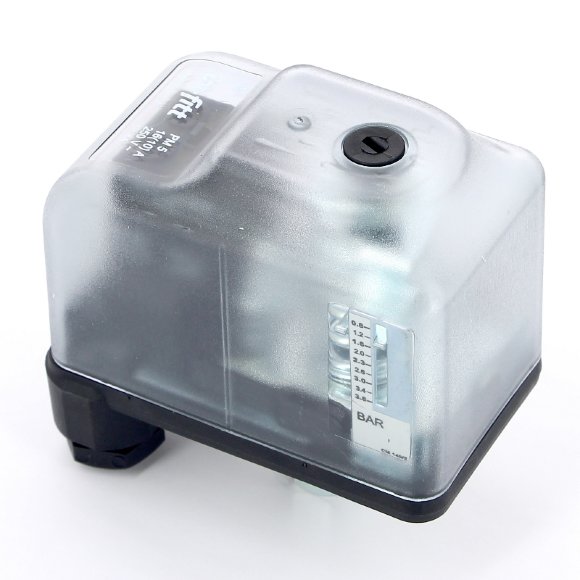 Реле давления UNI-FITT PM 5 с накидной гайкой 1/4", 1-5 бар, в прозрачном корпусе с градуированной ш