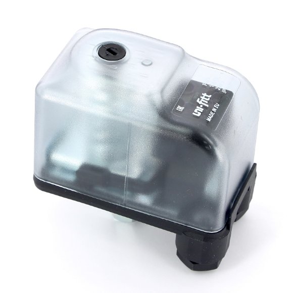 Реле давления UNI-FITT PM 5 с накидной гайкой 1/4", 1-5 бар, в прозрачном корпусе с градуированной ш