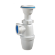 ОРИО сифон бутылочный, малый корпус с литым выпуском 1 1/2 40 с пластиковой решеткой D-70мм