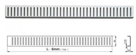 Решетка Alca Plast PURE- 300M Решетка Alca Plast PURE- 300M