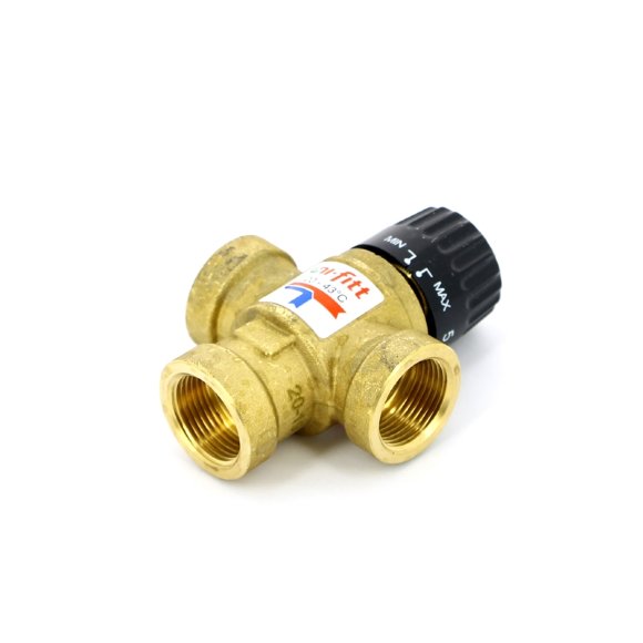 Клапан В термосмесительный Uni-Fitt 3/4" 20-43°С, Kvs 1,6 смешение боковое