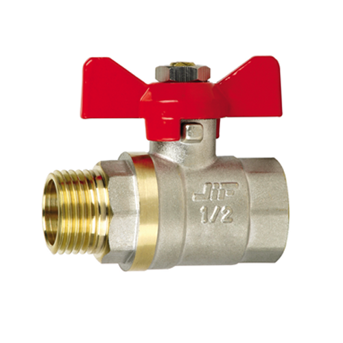 Кран шаровый 1" в/н бабочка (красная) JIF 355 NB  (10/60)
