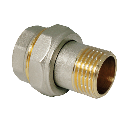 Сгон разъемный прямой американка 1/2" в/н никель ECO 290 (10/150)