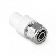 PP-R Переход на PEX или металлопластиковую трубу белый 20x16 PRO AQUA PP-R Переход на PEX или металлопластиковую трубу белый 20x16 PRO AQUA