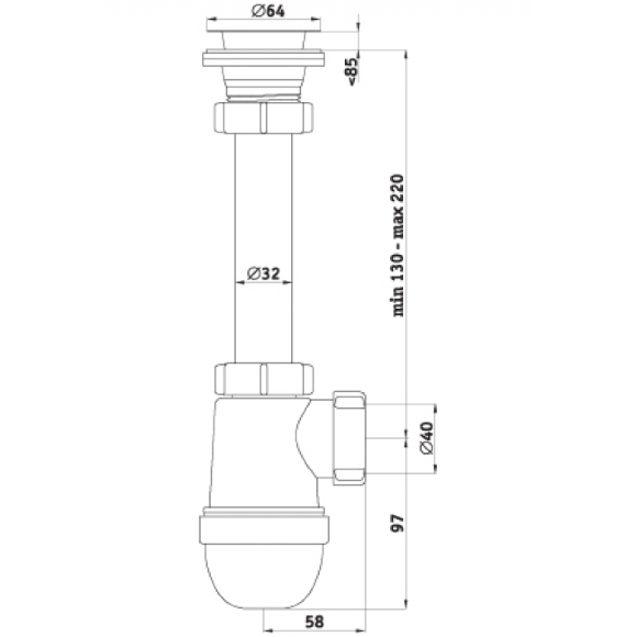 С 10 00 Сифон Ани 40 1 1/4" арт. Z С 10 00 Сифон Ани 40 1 1/4" арт. Z