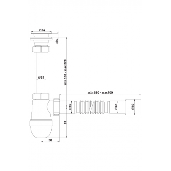 С 10 15 Сифон Ани 1 1/4" 40 с гиб трубой 40х40/50 Z С 10 15 Сифон Ани 1 1/4" 40 с гиб трубой 40х40/50 Z