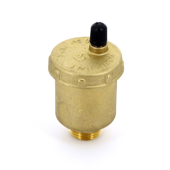 Воздухоотводчик автоматический Н 1/2" UNI-FITT с нижним подключением и верхним выпуском латунь Воздухоотводчик автоматический Н 1/2" UNI-FITT с нижним подключением и верхним выпуском латунь
