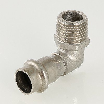 Фитинг угольник 90° с переходом на наружную резьбу 28х3/4"